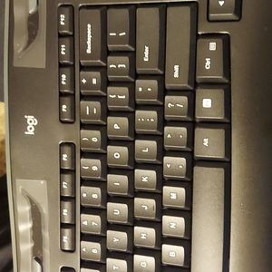 Logitech wireless combo with media shortcuts.